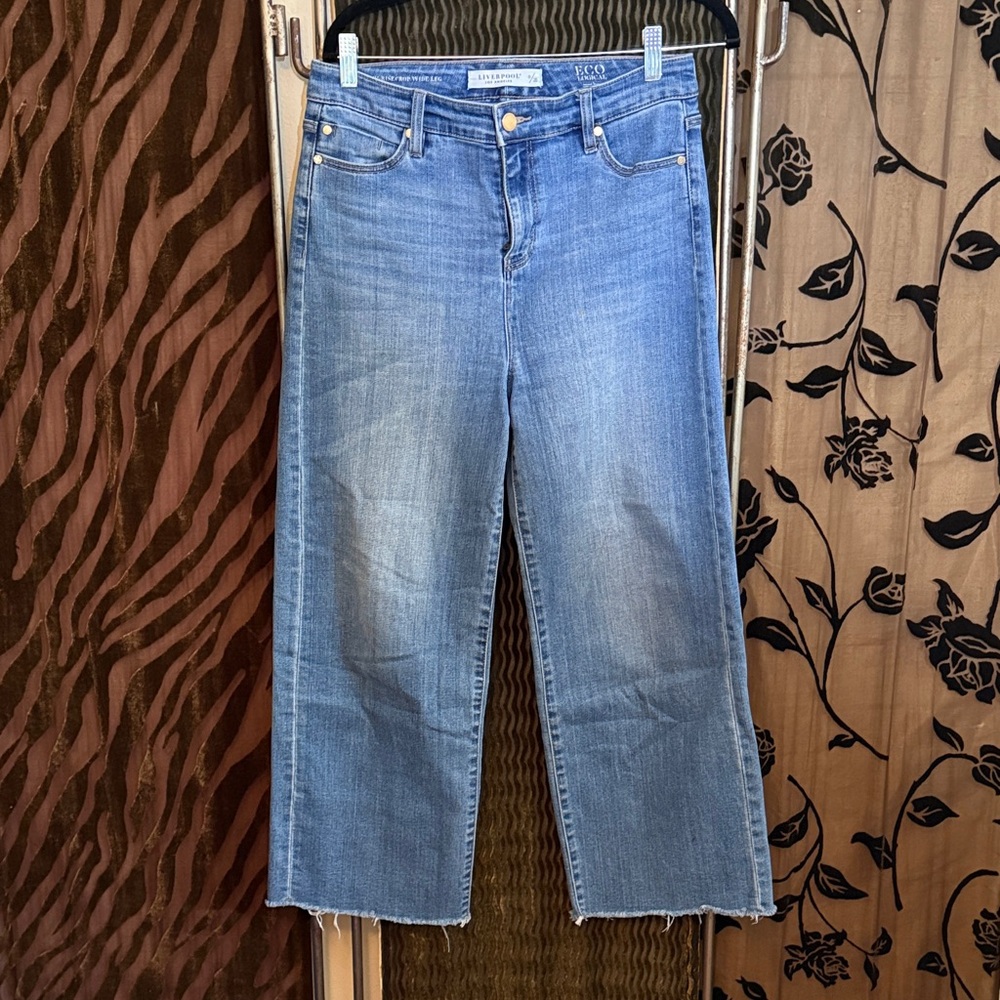 Liverpool High Rise Crop Wide Leg Jeans